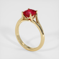2.18 Ct. Ruby Ring, 18K Yellow Gold 2