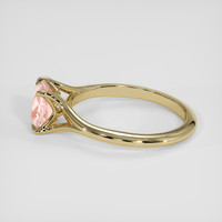 1.26 Ct. Peach Sapphire Ring, 18K Yellow Gold 4