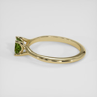 0.89 Ct. Green Sapphire Ring, 18K Yellow Gold 4