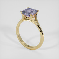 3.02 Ct. Purple Sapphire Ring, 18K Yellow Gold 2