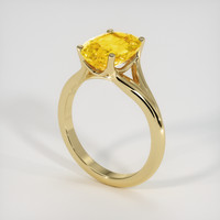 4.04 Ct. Yellow Sapphire Ring, 18K Yellow Gold 2