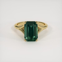 4.50 Ct. Green Sapphire Ring, 18K Yellow Gold 1