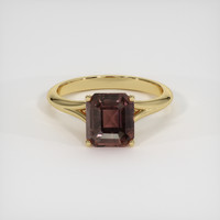 3.06 Ct. Brown Sapphire Ring, 18K Yellow Gold 1