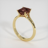 3.06 Ct. Brown Sapphire Ring, 18K Yellow Gold 2