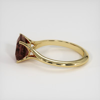 3.06 Ct. Brown Sapphire Ring, 18K Yellow Gold 4