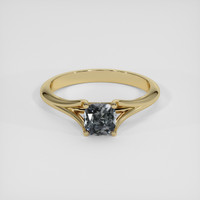 1.06 Ct. Greenish Brown Sapphire Ring, 18K Yellow Gold 1