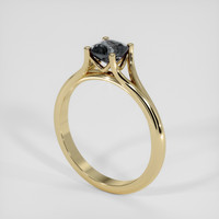 1.06 Ct. Greenish Brown Sapphire Ring, 18K Yellow Gold 2