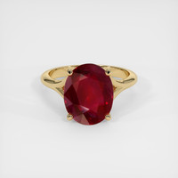 4.01 Ct. Ruby Ring, 18K Yellow Gold 1