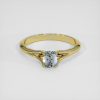 0.62 Ct. Greyish Blue Sapphire Ring, 18K Yellow Gold 1