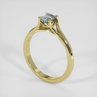 0.62 Ct. Greyish Blue Sapphire Ring, 18K Yellow Gold 2