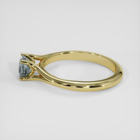 0.62 Ct. Greyish Blue Sapphire Ring, 18K Yellow Gold 4