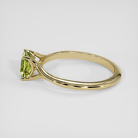 1.24 Ct. Yellowish Green Sapphire Ring, 18K Yellow Gold 4