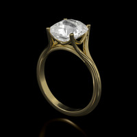 3.99 Ct. Sapphire Ring, 18K Yellow Gold 2