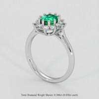 0.92 Ct. Emerald Ring, Platinum 950 2