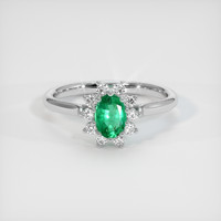 0.40 Ct. Emerald Ring, Platinum 950 1