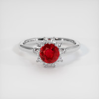 1.38 Ct. Ruby Ring, Platinum 950 1