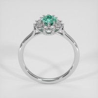 0.99 Ct. Greenish Blue Sapphire Ring, Platinum 950 3