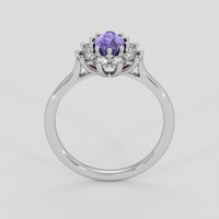 1.04 Ct. Pinkish Purple Sapphire Ring, 10K White Gold 3