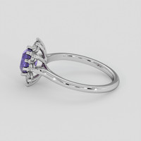 1.04 Ct. Pinkish Purple Sapphire Ring, 10K White Gold 4