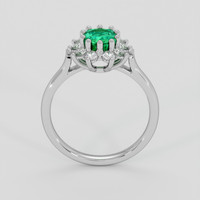 0.92 Ct. Emerald Ring, 18K White Gold 3