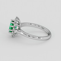 0.92 Ct. Emerald Ring, 18K White Gold 4