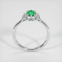 0.40 Ct. Emerald Ring, 18K White Gold 3