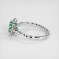 0.40 Ct. Emerald Ring, 18K White Gold 4