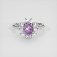 2.14 Ct. Purple Sapphire Ring, 18K White Gold 1