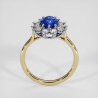 1.39 Ct. Blue Sapphire Ring, 14K White & Yellow 3