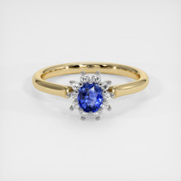 0.46 Ct. Blue Sapphire Ring, 18K White & Yellow 1