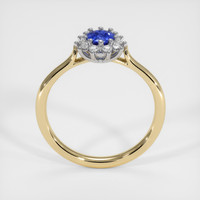 0.46 Ct. Blue Sapphire Ring, 18K White & Yellow 3