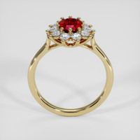 1.05 Ct. Purplish Red Ruby Ring, 14K Yellow Gold 3