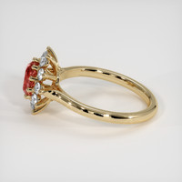1.06 Ct. Padparadscha Sapphire Ring, 14K Yellow Gold 4