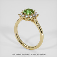 1.54 Ct. Green Sapphire Ring, 14K Yellow Gold 2