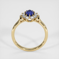 0.76 Ct. Blue Sapphire Ring, 18K Yellow Gold 3