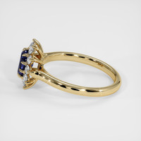 0.76 Ct. Blue Sapphire Ring, 18K Yellow Gold 4
