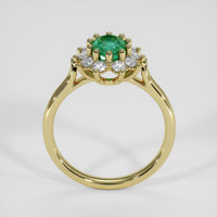 0.84 Ct. Emerald Ring, 18K Yellow Gold 3