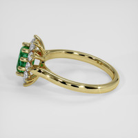 0.84 Ct. Emerald Ring, 18K Yellow Gold 4