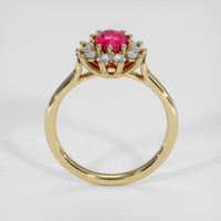 1.01 Ct. Pinkish Red Ruby Ring, 18K Yellow Gold 3