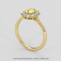 0.53 Ct. Yellow Sapphire Ring, 18K Yellow Gold 2