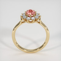 1.06 Ct. Padparadscha Sapphire Ring, 18K Yellow Gold 3