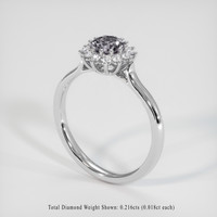 0.58 Ct. Gemstone Ring, Platinum 950 2