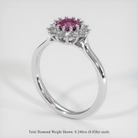 0.88 Ct. Gemstone Ring, Platinum 950 2