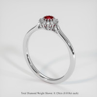 0.30 Ct. Ruby Ring, Platinum 950 2