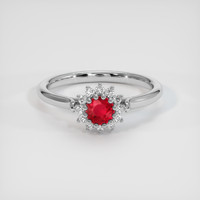 0.41 Ct. Ruby Ring, Platinum 950 1