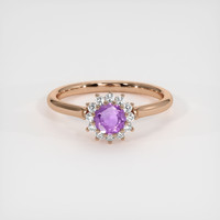 0.43 Ct. Sapphire Ring, 14K Rose Gold 1