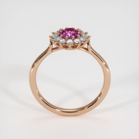 0.59 Ct. Pink Sapphire Ring, 14K Rose Gold 3