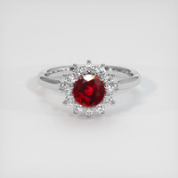 0.85 Ct. Ruby Ring, 10K White Gold 1