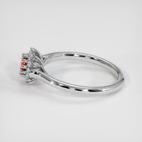 0.41 Ct. Ruby Ring, 14K White Gold 4