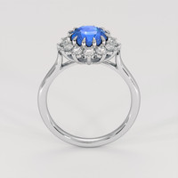 1.73 Ct. Blue Sapphire Ring, 18K White Gold 3